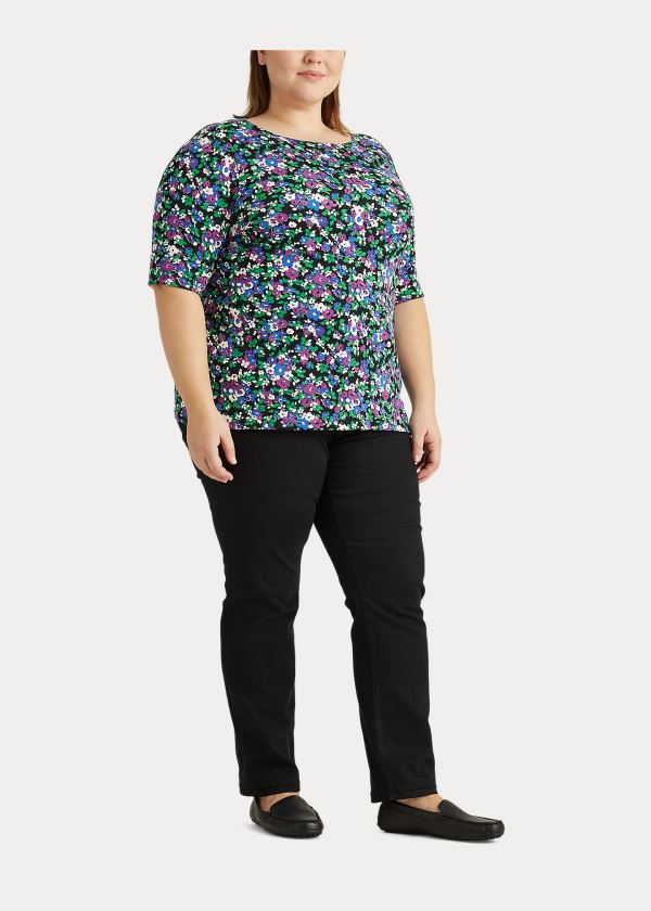 Women's Ralph Lauren Floral Cotton-Blend Tops | 231956GKR